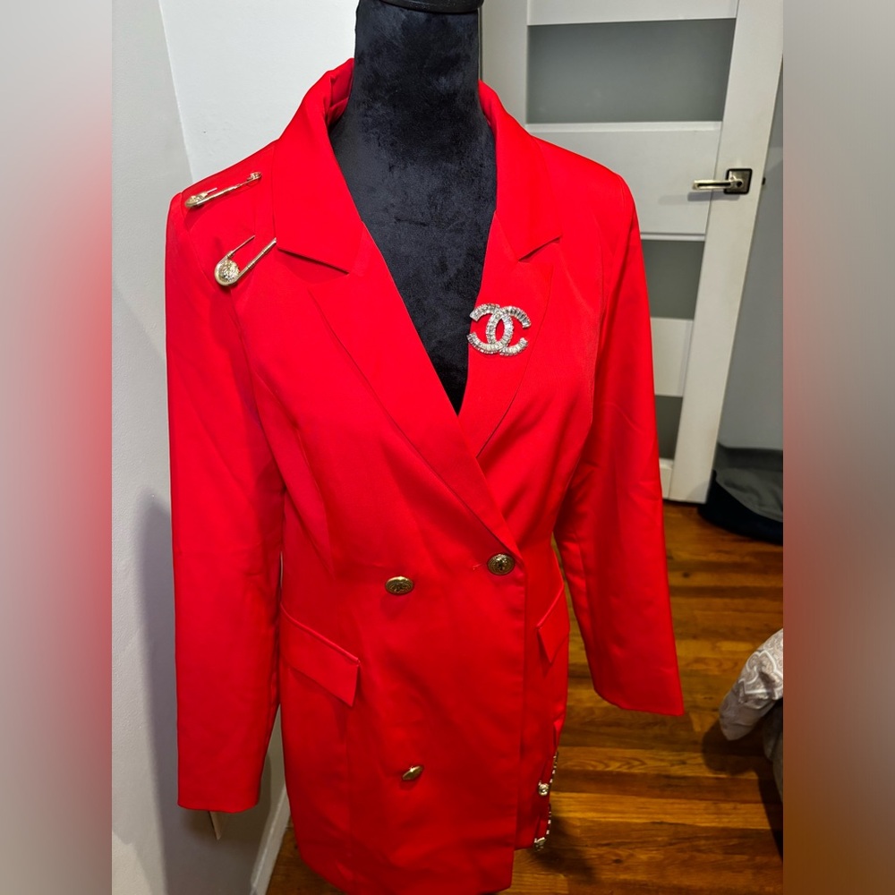 Fashion nova red blazer